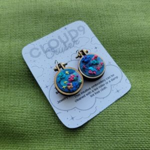 Cotton Candy Skies Earrings (Small Round)